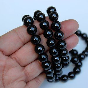 Black Tourmaline Beaded Bracelet